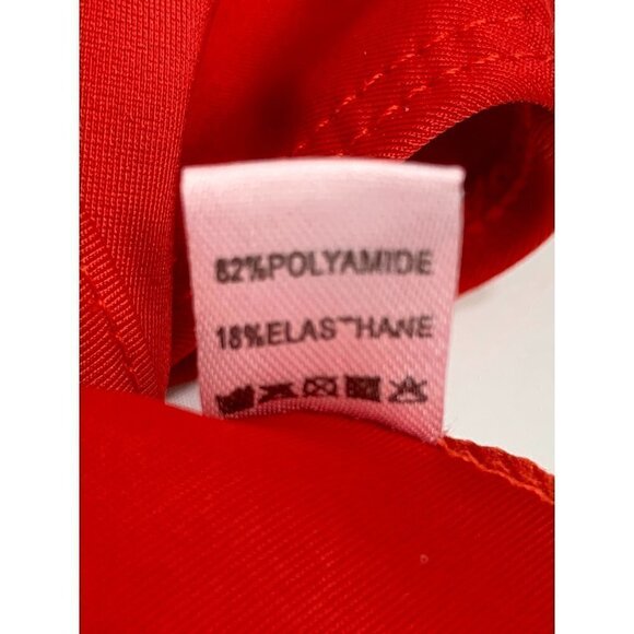 Low Cut High Leg Open Back One Piece Swimsuit - Siren Red Size Medium - Picture 8 of 9